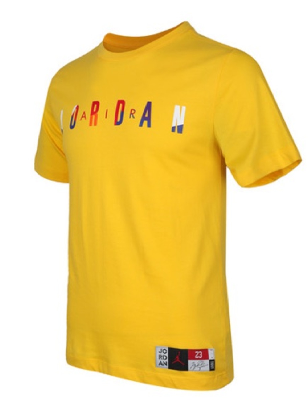 Jordan new XL Yellow Tee with Red Jumpman and 23 Patch